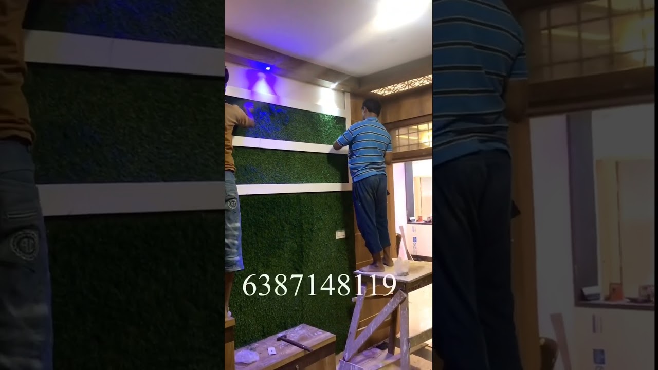 Artificial Grass on Wall #shorts #shortvideo