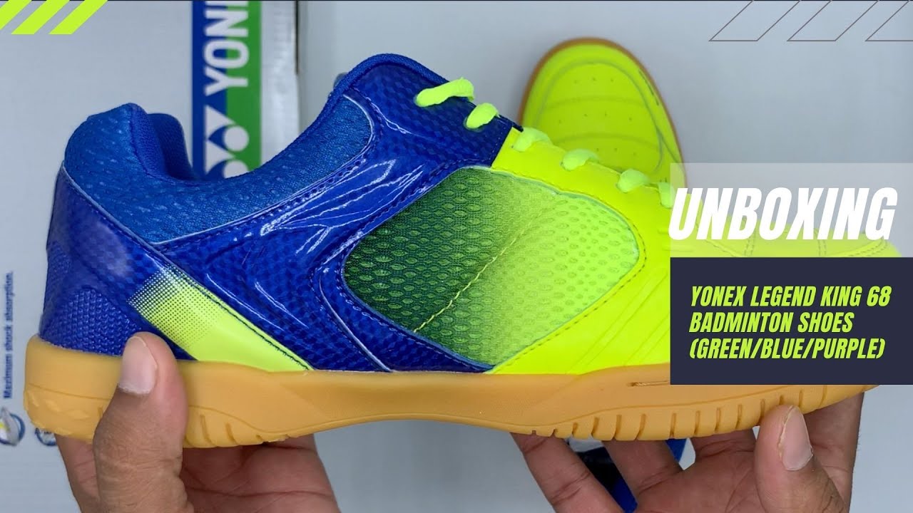 Unboxing Yonex Legend King 68 Badminton Shoes Green/Blue/Purple | Yonex Non-Marking Shoes | Review