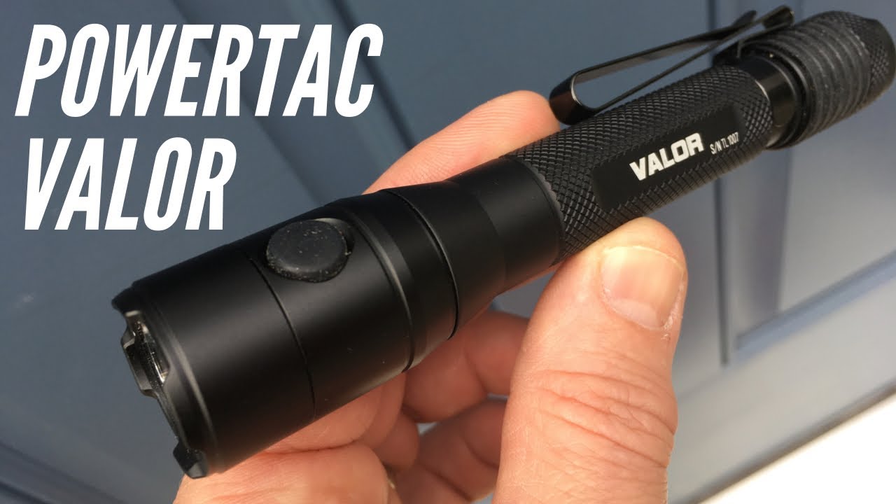 Powertac Valor: 800 Lumens Off 2 AA Batteries | Solid for EDC, Utility, Emergency Kit