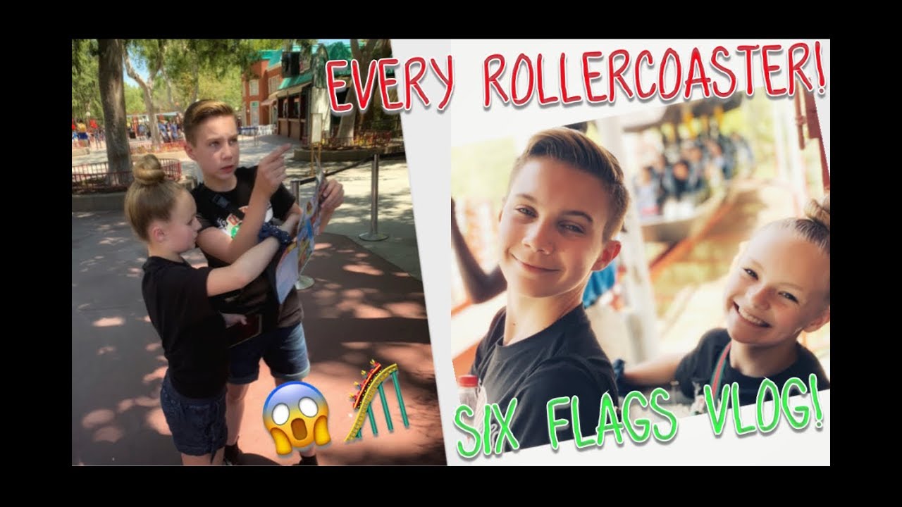 EVERY ROLLERCOASTER EVER - Six Flags Vlog - Pressley Hosbach