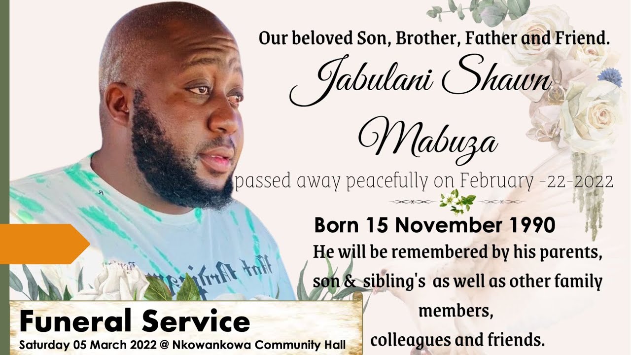 Funeral Service of Jabulani Shawn Mabuza