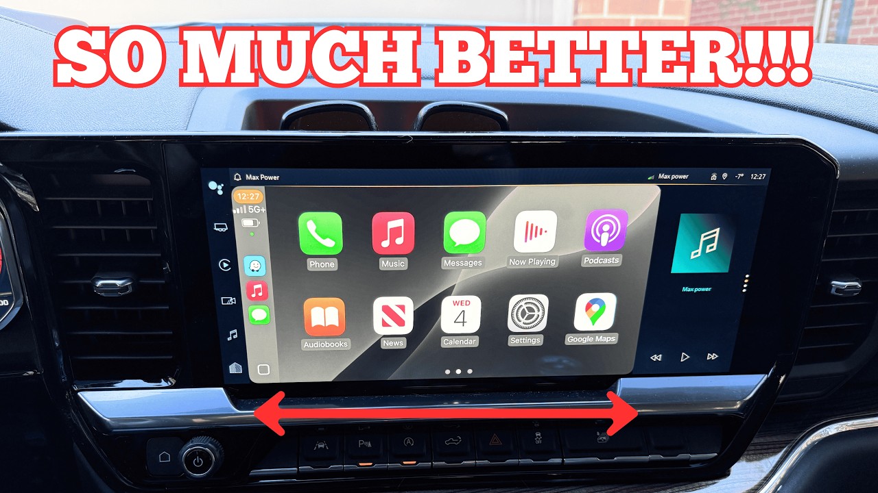 Как бесплатно увеличить экран Apple CarPlay на 13,4-дюймовом информационно-развлекательном экране...