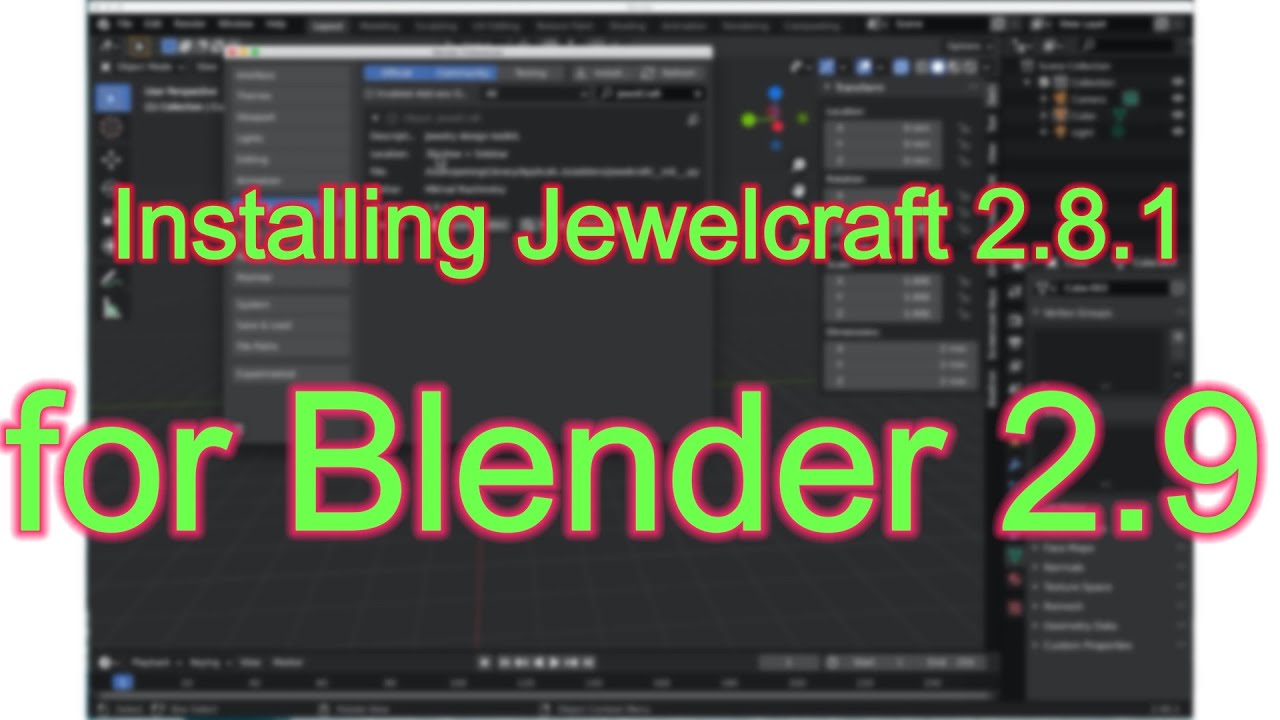 Jewelcraft 2.8 for Blender 2.9xxx  Proper Installation!