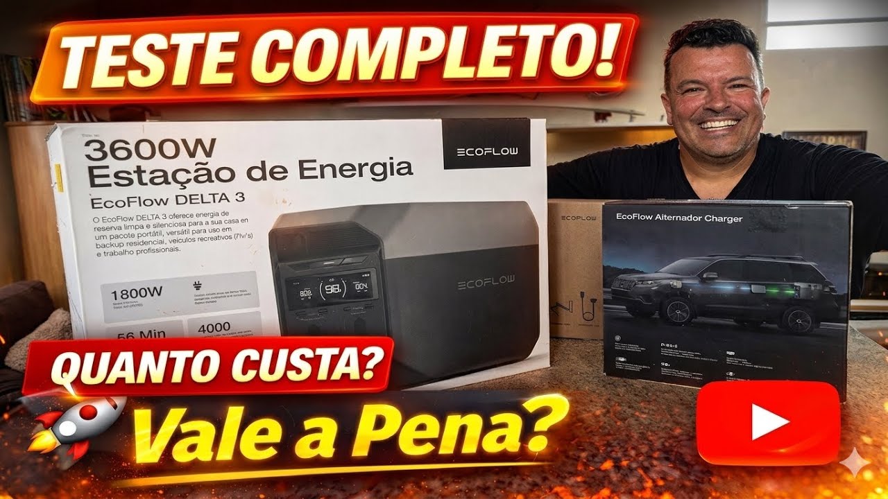 ECOFLOW + ALTERNADOR INTELIGENTE INSTALAÇÃO COMPLETA