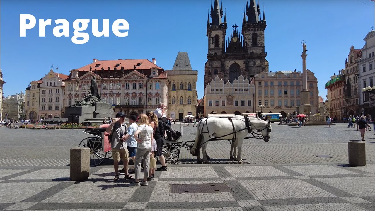 Prague, Czech Republic Walking Tour  - Old Town, Charles Bridge [4k Ultra HD 60fps]