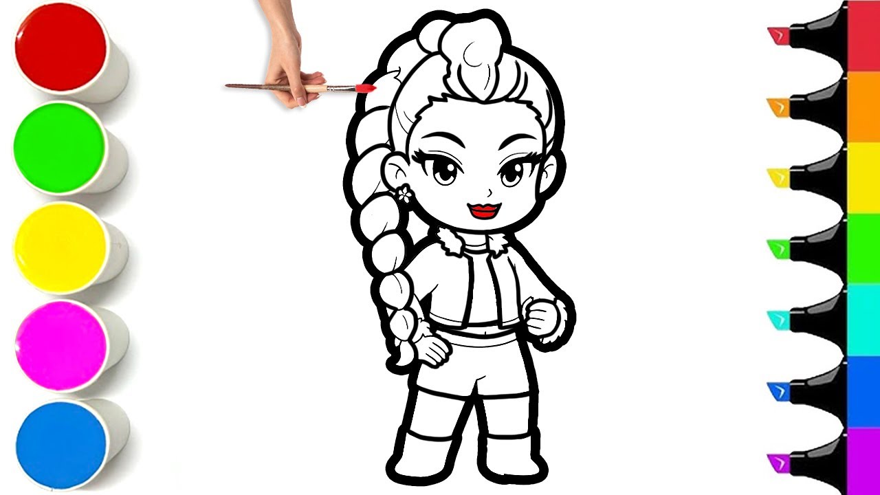 Как нарисовать Руми из K-pop Demon Hunters в стиле чиби | Простой пошаговый урок