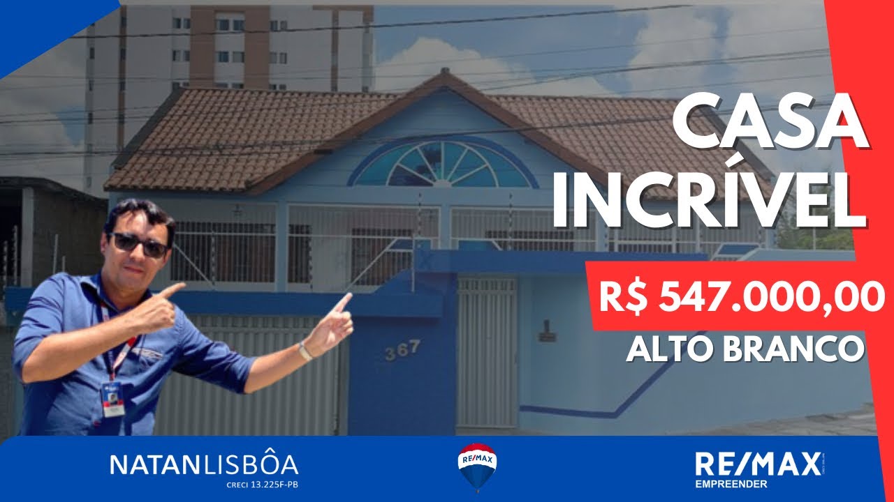 Casa Incr&iacute;vel no Alto Branco em Campina Grande, PB