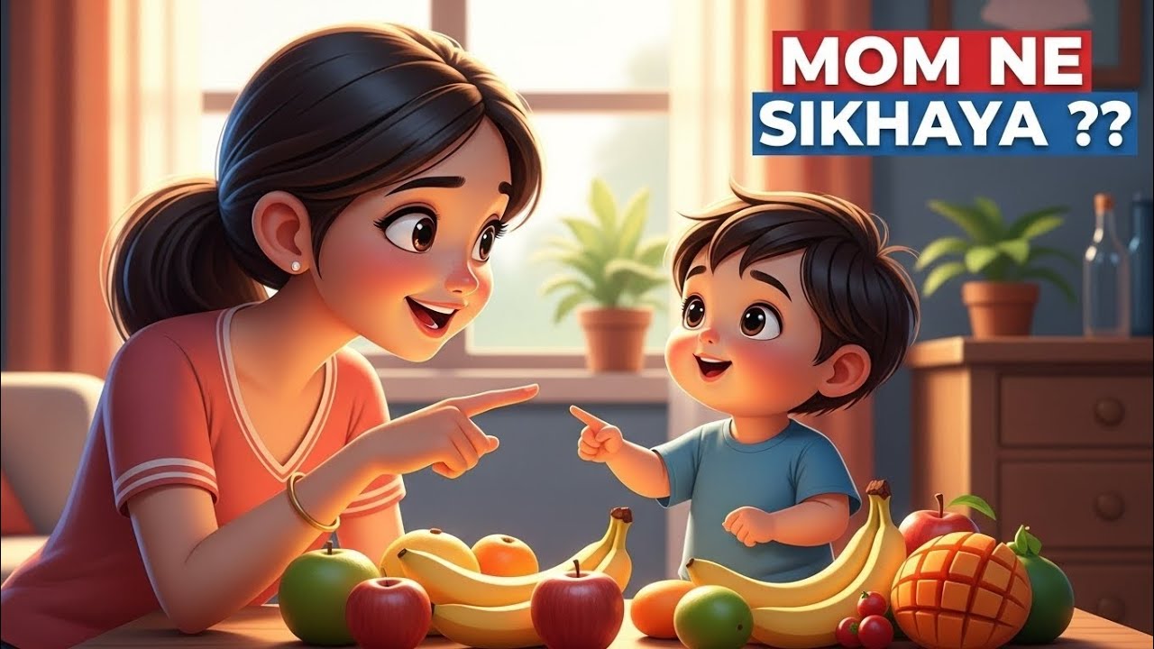 Bachcha Aise Sikhta Hai 😍 | Fruit Names with Mom