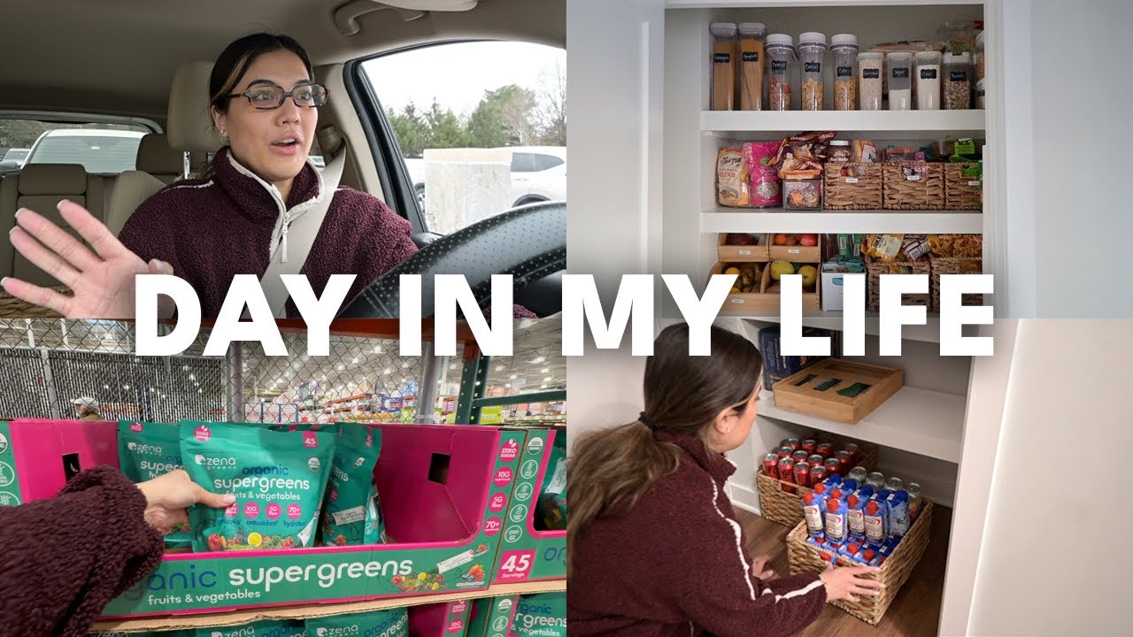 organization vlog! pantry declutter & organizing, Costco shop with me & haul | DAY IN MY LIFE  VLOG