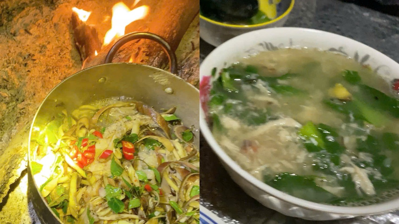 Câu cá #110[ 24H Sinh tồn : Cắm câu  cá lóc' và bữa tối với món canh cải cá lóc ,  om bắp chuối]