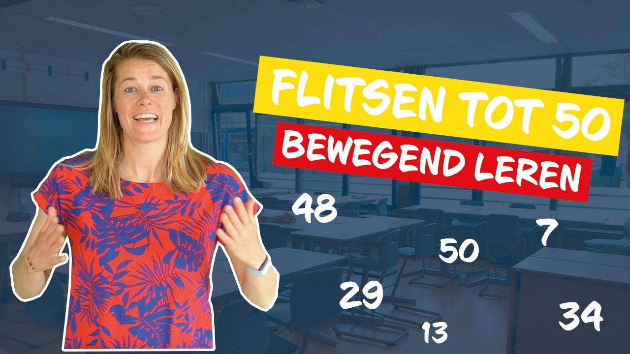 Getallen tot 50 herkennen / flitsen - Groep 3/4 I Bewegend leren I De Fitste School