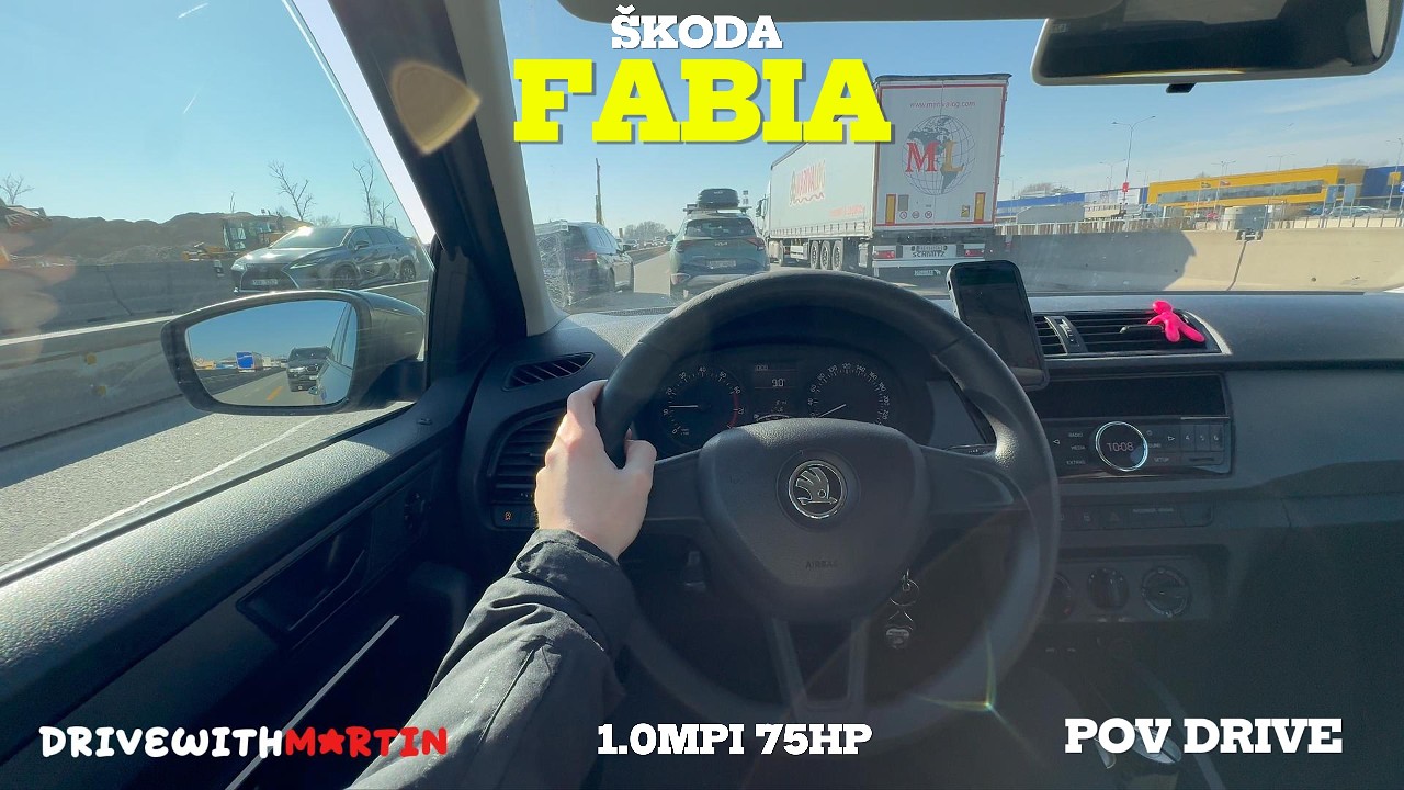 POV Drive to the Shopping Center | 2015 Škoda Fabia Combi 1.0MPI 75HP