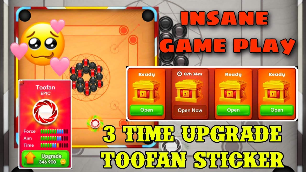 Carrom Pool / Golden box open / Insane Trick game play/ Gaming Nazim / supreme chest open 🤩🤩