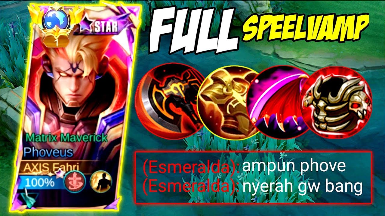 BUILD PHOVEUS FULL SPEELVAMP🔥 BUILD PHOVEUS PALING JENIUS YANG PERNAH ADA! GLOBAL PHOVEUS GAMEPLAY