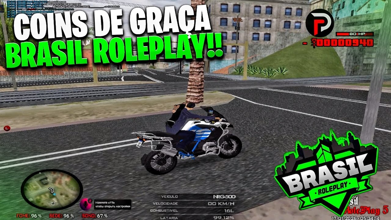 🚨 COMO GANHAR COINS DE GRAÇA NO ( BRASIL ROLEPLAY )
