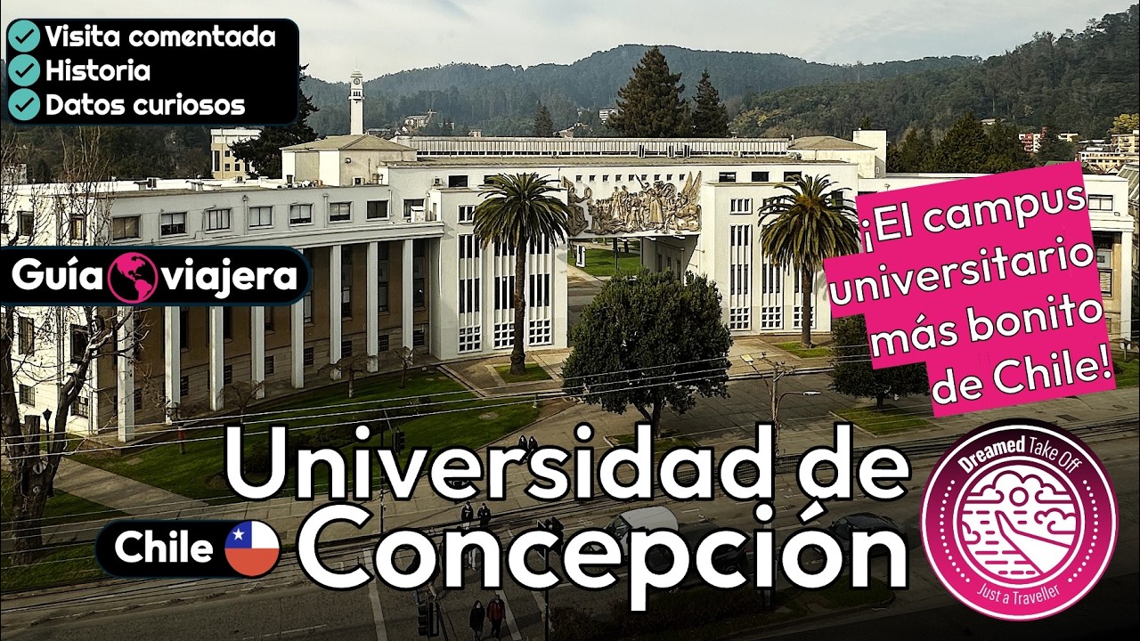 ¿CAMPUS O PARQUE?: Visitamos el campus y la historia de la Universidad de Concepción, Chile 🇨🇱. 4K