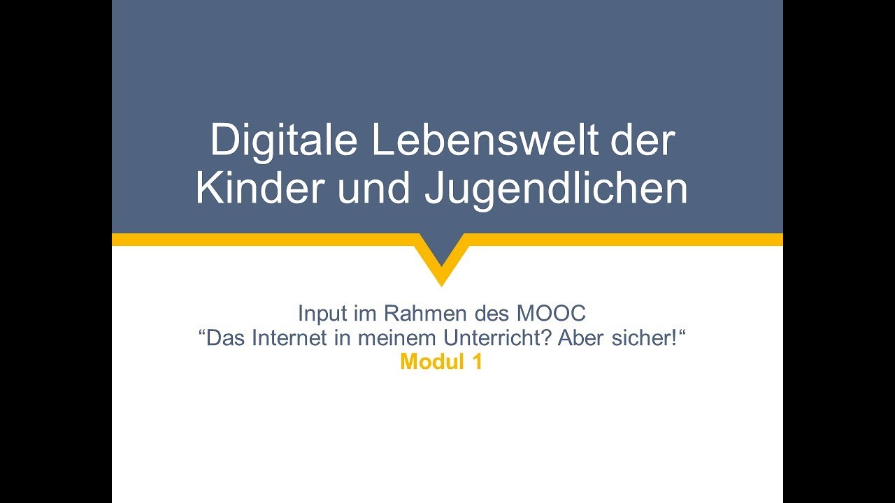 [SIMOOC]  Digitale Lebenswelt der Kinder und Jugendlichen