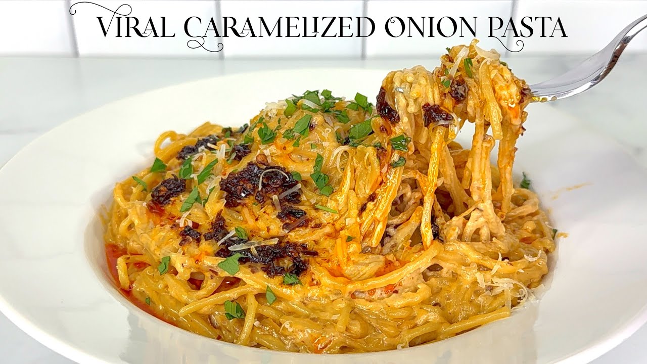 HOW TO MAKE THE VIRAL TIKTOK CARAMELIZED ONION PASTA!