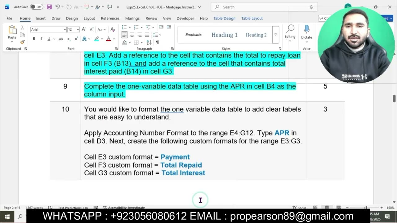 Exp25_Excel_Ch06_HOE - Ипотека | Практическое упражнение по главе 6 Excel: Ипотека