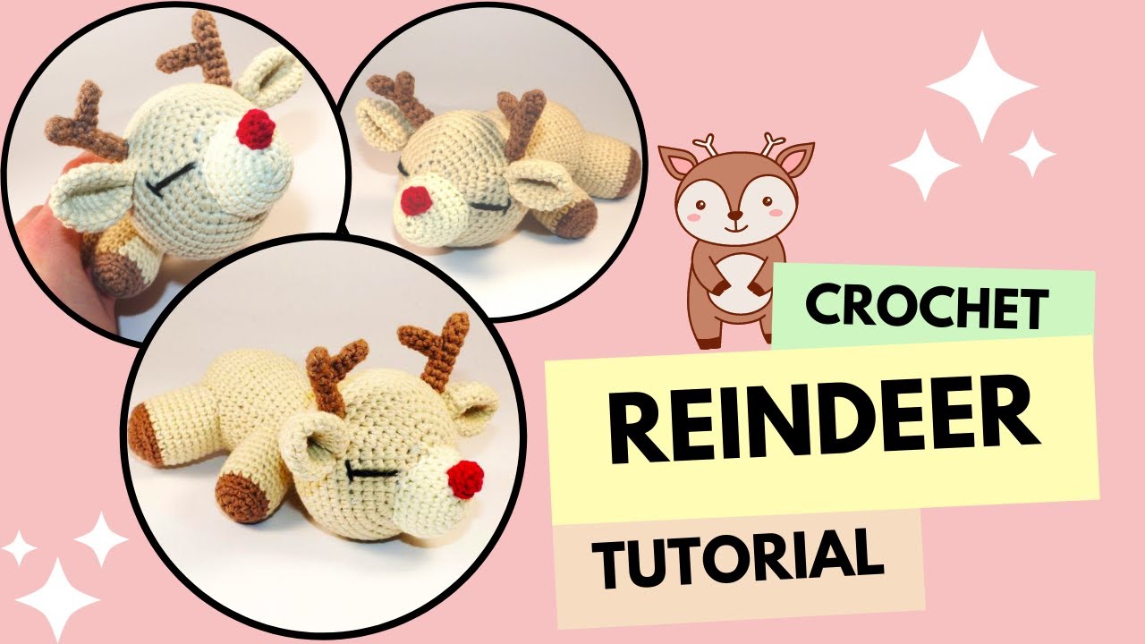Deer Crochet Tutorial, Reindeer Amigurumi Pattern, Kawaii, Christmas Crochet | Amigurumi Forge