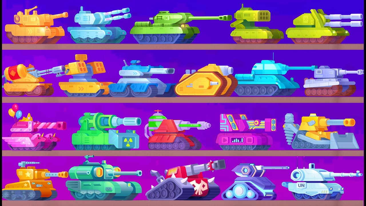Tank Stars : All 22 Tanks Show Up - Tournament Battle