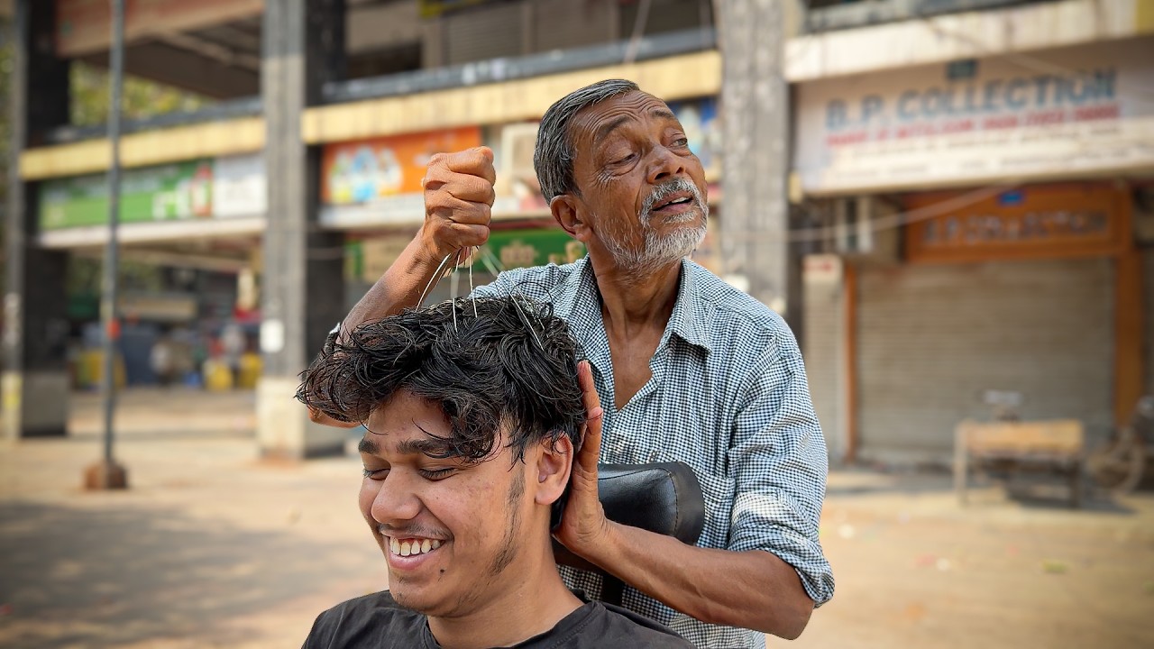 Best STRESS RELIEF Indian Head Massage By Waris Barber | HEADACHE Killer | ASMR Gautam