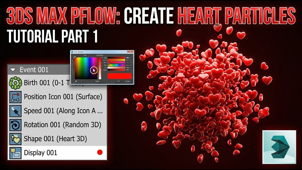 3ds max pflow tutorials part 01