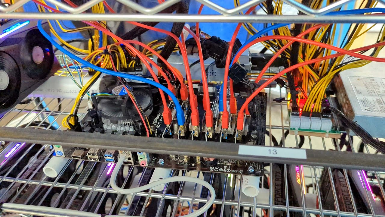 Материнская плата ASRock Q270 Pro BTC+, работа с 13 GPU, серверные блоки питания