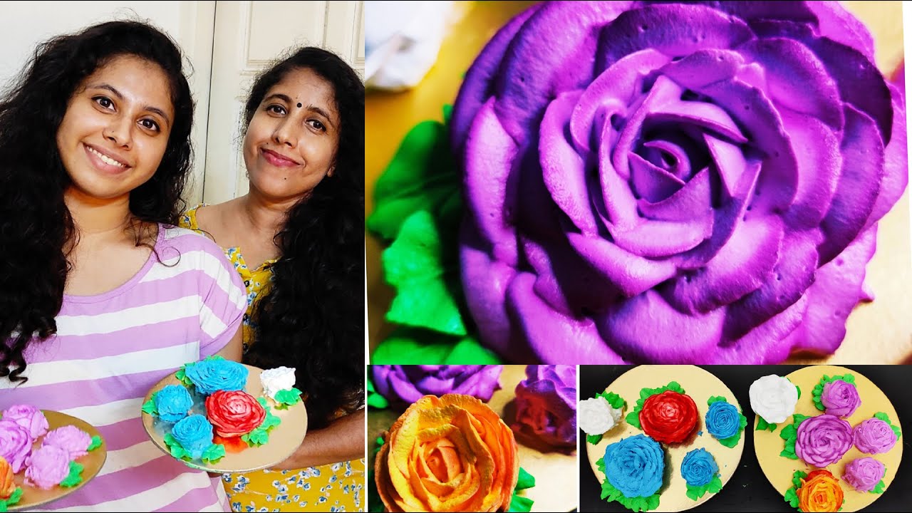 Baking class|Cake ന് മുകളിൽ flower ചെയ്യാം easy ആയി 🤩|whipping cream flower making Malayalam| Ep#286