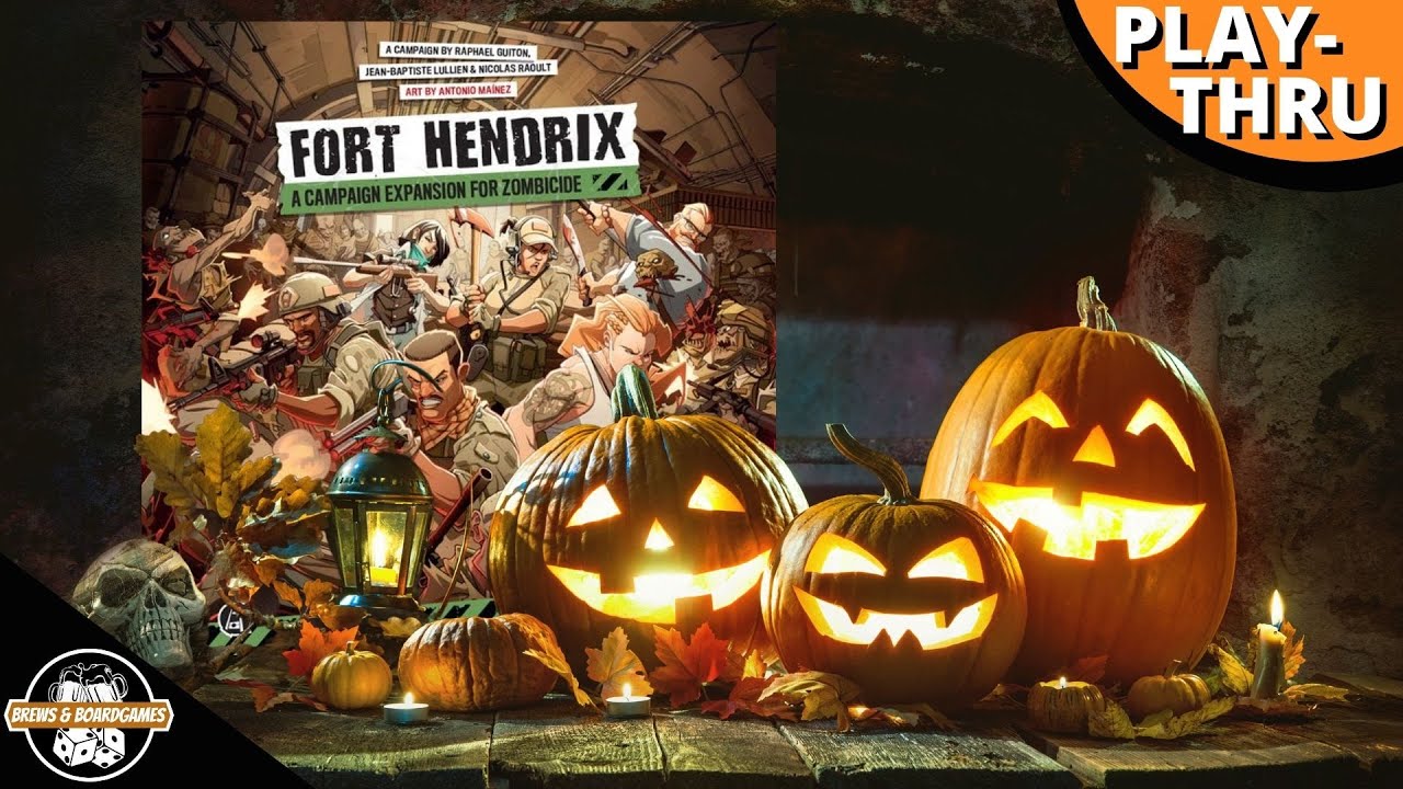 Zombicide 2nd Ed. Fort Hendrix - 2 Player Playthrough | M1 Gathering the Braves