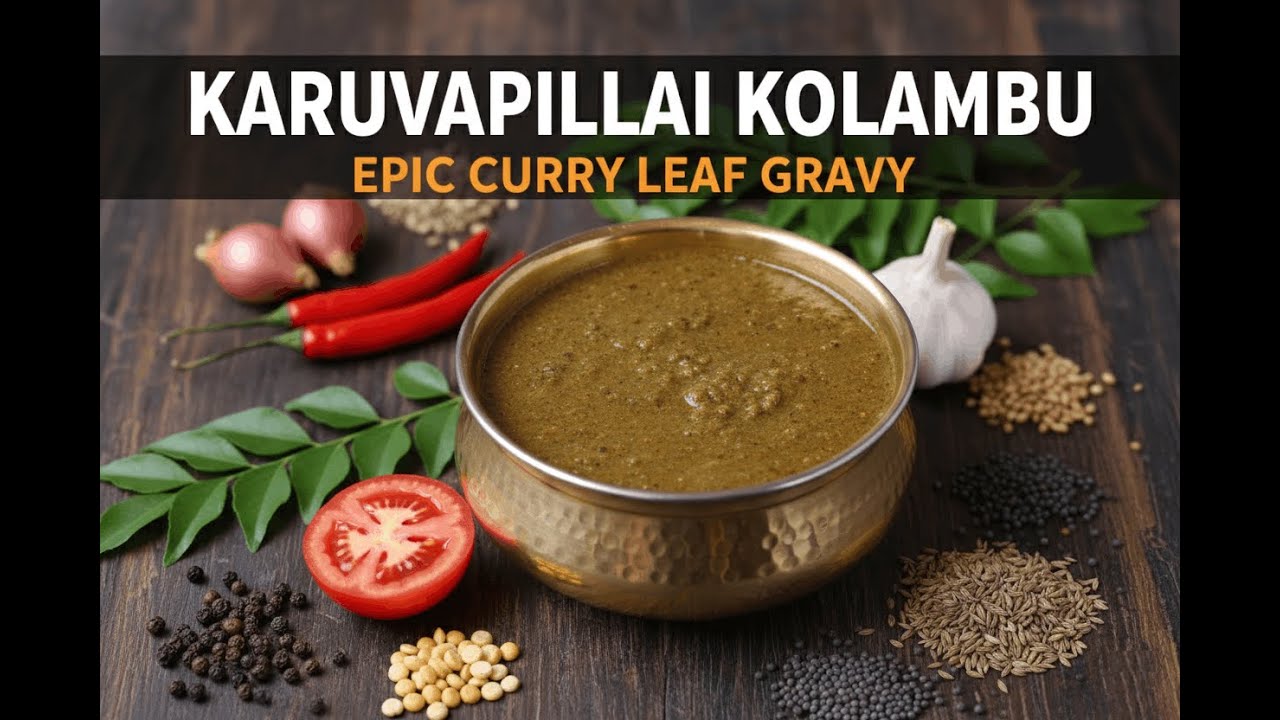 🍃 Karuvapillai Kolambu | கருவேப்பிலை குழம்பு |  Curry Leaves Kolambu | Rare Tamil Heritage Recipe