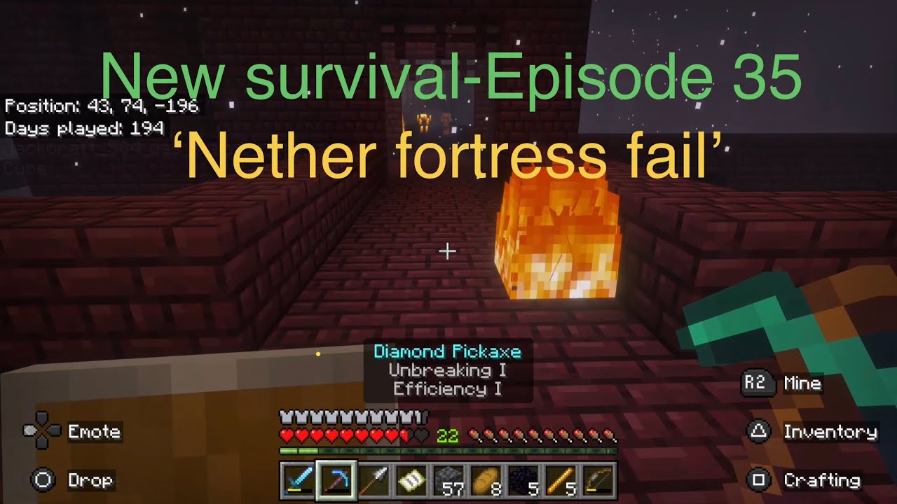 New survival-Episode 35 ‘nether fortress fail’ #jackdb504 