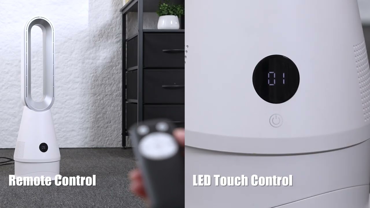 Advwin Electric Bladeless Tower Fan with Remote Control