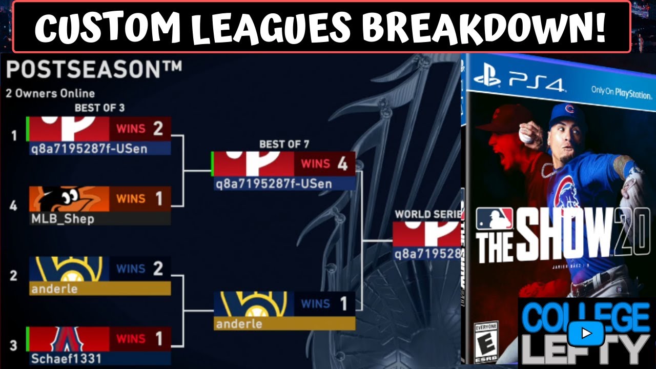 Breakdown of Custom Leagues in MLB The Show 20! Special Edition Diamond Reveal!