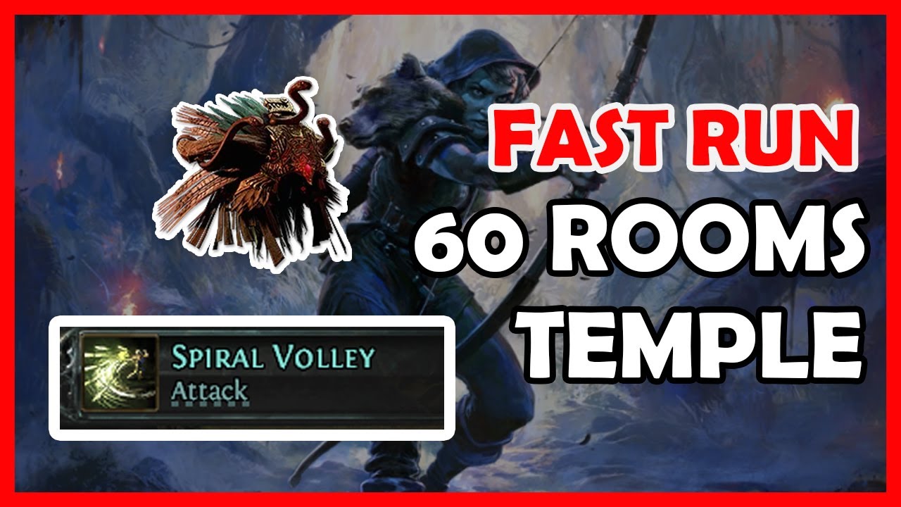 SPIRAL VOLLEY Deadeye 60 Rooms Temple Test | One Button - No Mana | Fast clear