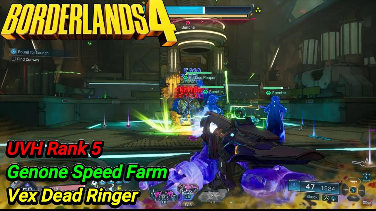 Borderlands 4 / UVH Rank 5 / Genone Speed Farm / Vex Dead Ringer / Cheese