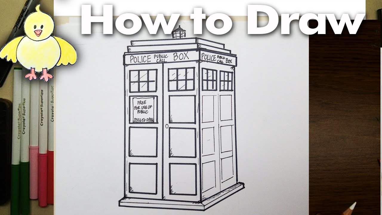 Drawing: How To Draw a Tardis step by step