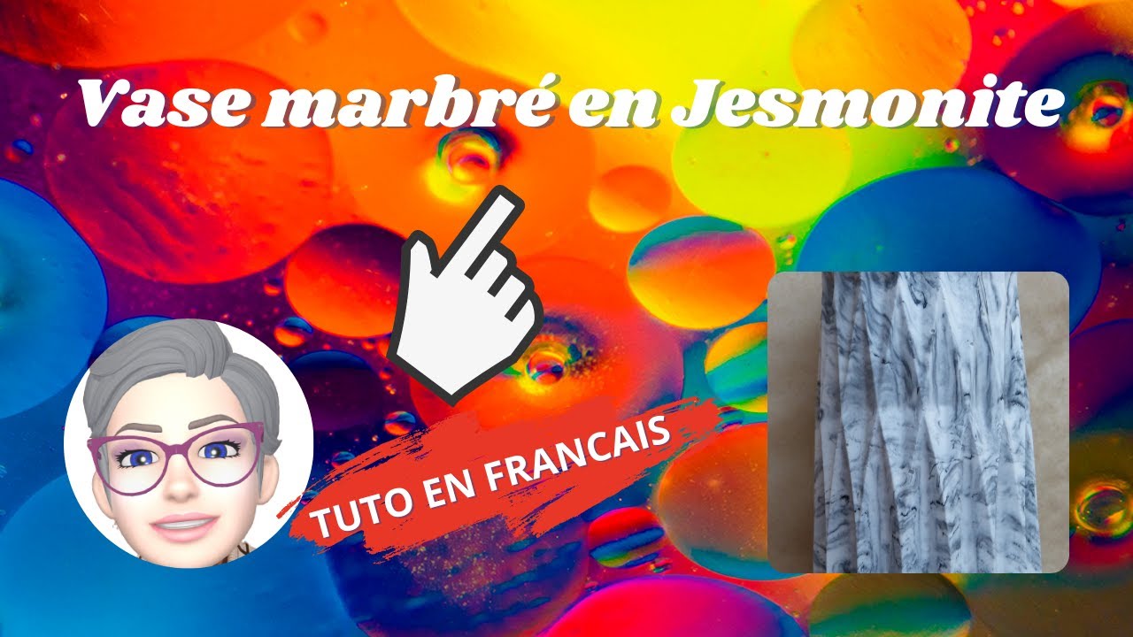#176 Vase marbré en Jemsonite/Facile et superbe effet ! #jesmonite #jesmoniteenfrançais