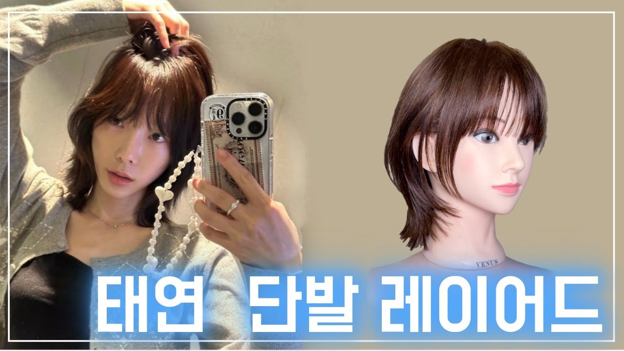 태연 단발 레이어드컷 블럭커트로 하는 단발 레이어드 디자인