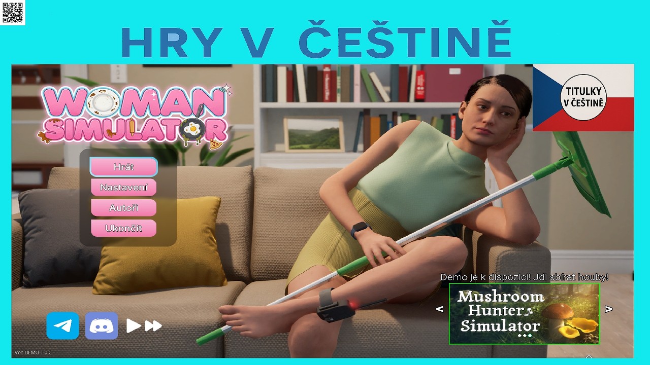 Woman Simulator (DEMO) CZ (2K) - Všude samá ponožka :) | Ukázka hry s češtinou |  CZ titulky