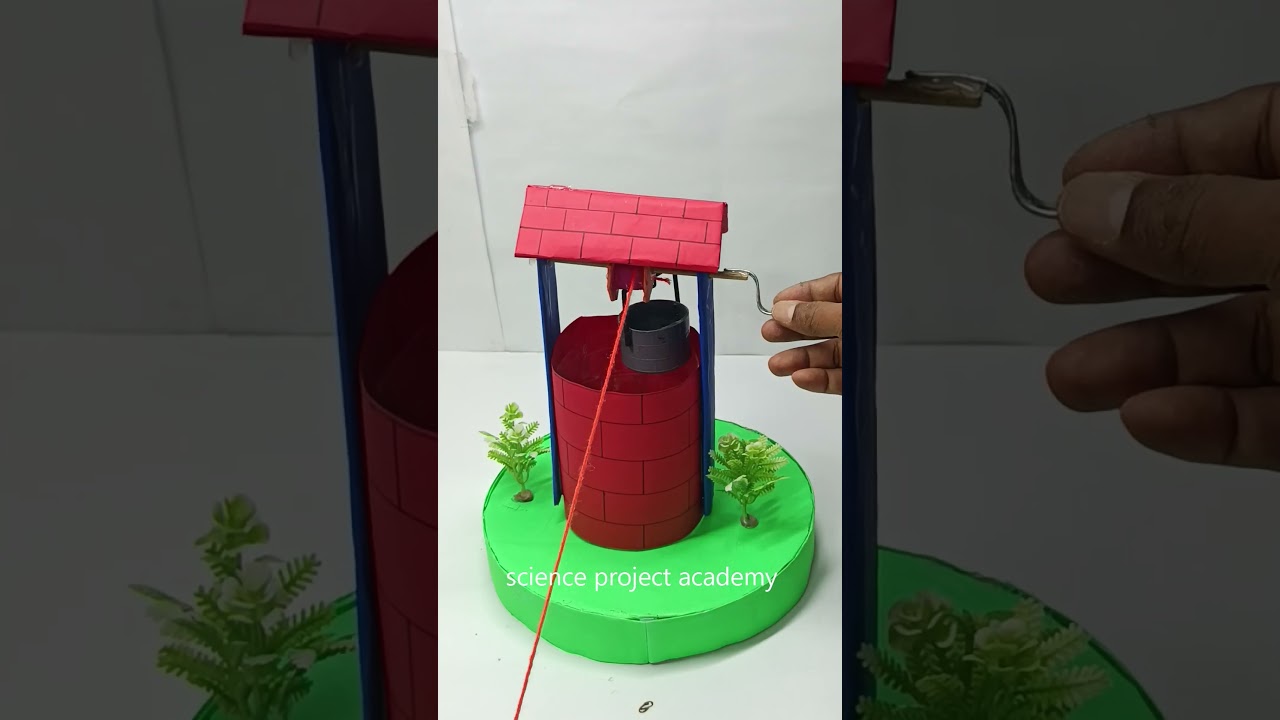 water well working model for science project exhibition - diy - science project academy - shorts