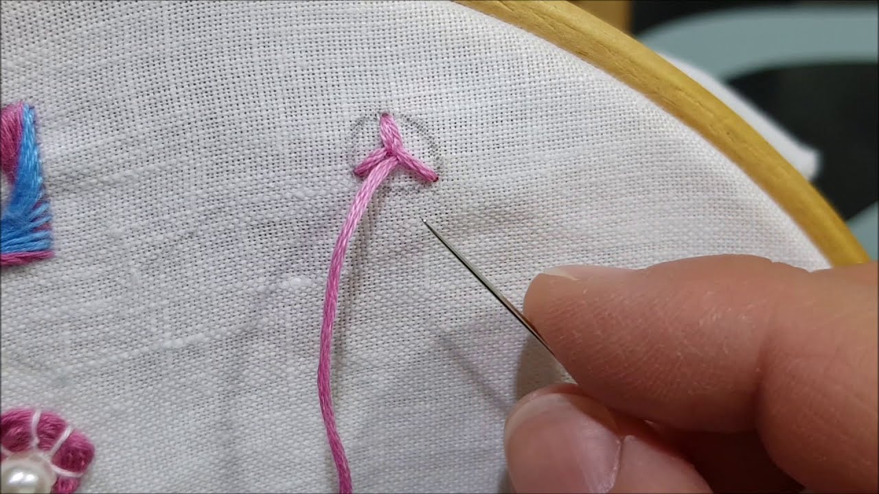 Mini rosa ricamata - Tutorial ricamo a mano Mini Embroidered Rose - Hand Embroidery Tutorial