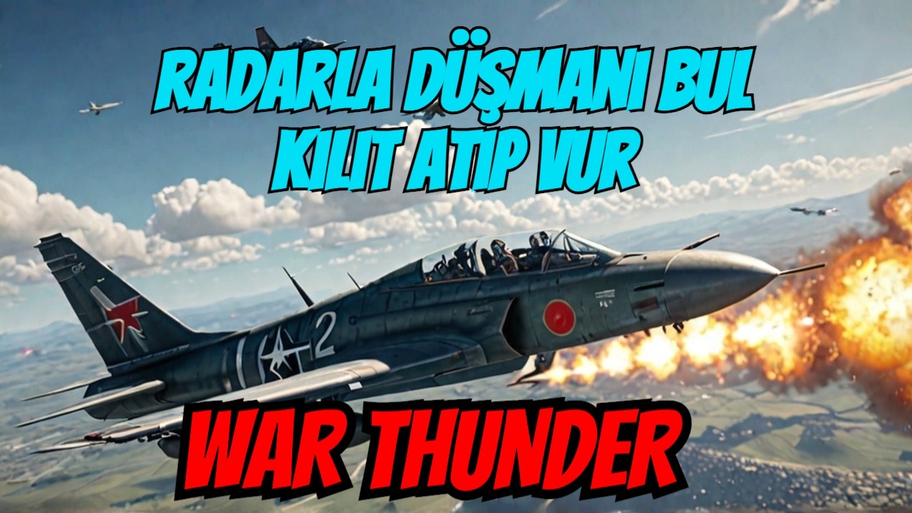 Sim Modunda Radar Kullanarak Düşman Uçaklarını Bulup Kilit Atmak. #warthunder #türkçe uçak kasma