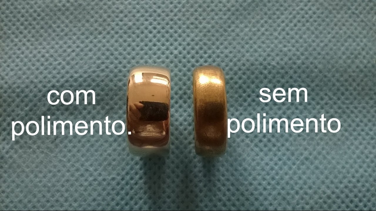 Limpeza e polimento de aliança de moeda antiga,ouro e prata.