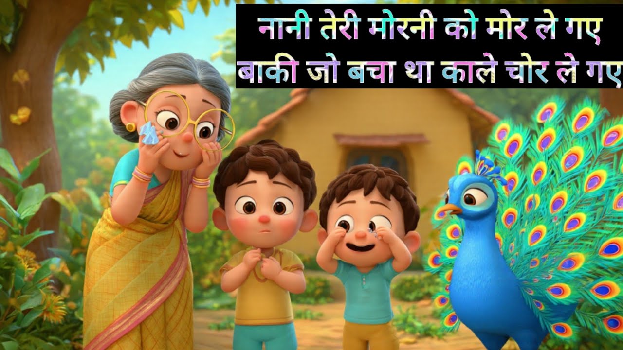 नानी तेरी मोरनी को मोर ले गए | 3D Kids Rhyme in Hindi