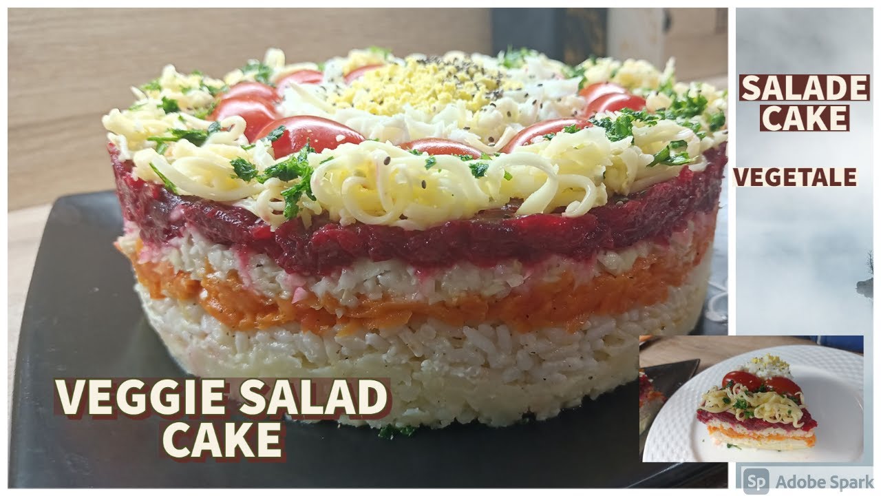 veggie salad cake2021🥕🥮salade cake vegetale👌كعكة السلطة ساهلة غنية ولذيذة لك ولضيوفك همة وشان