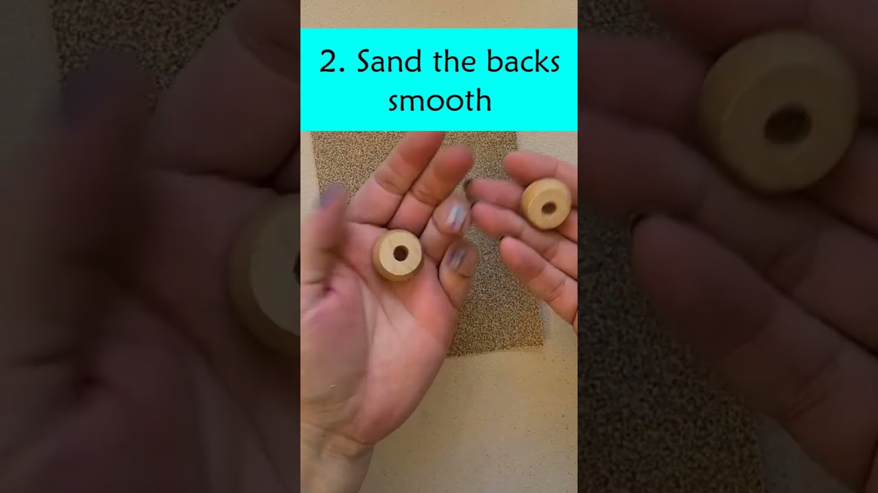 How I make spool-end earrings out off vintage wooden thread spools