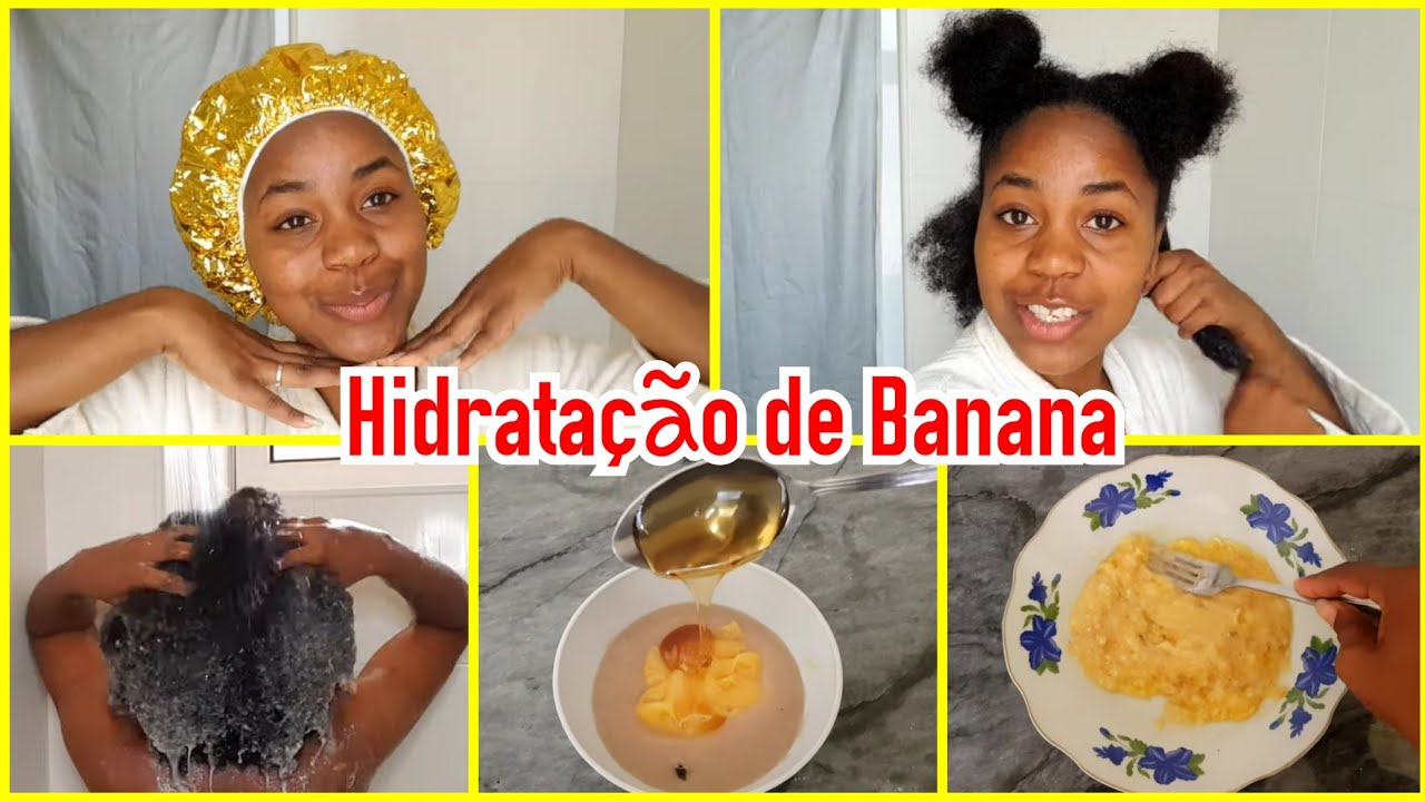 HIDRATAÇÃO PODEROSA DE BANANA 🍌PARA CABELOS CRESPOS E RESSECADOS #ProjectoCrespunzel