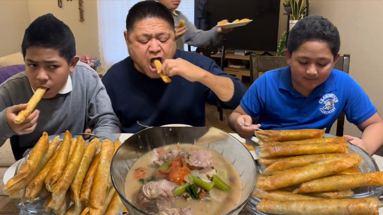 COLD WEATHER TURKEY SOUP | HOMEMADE LUMPIA’S