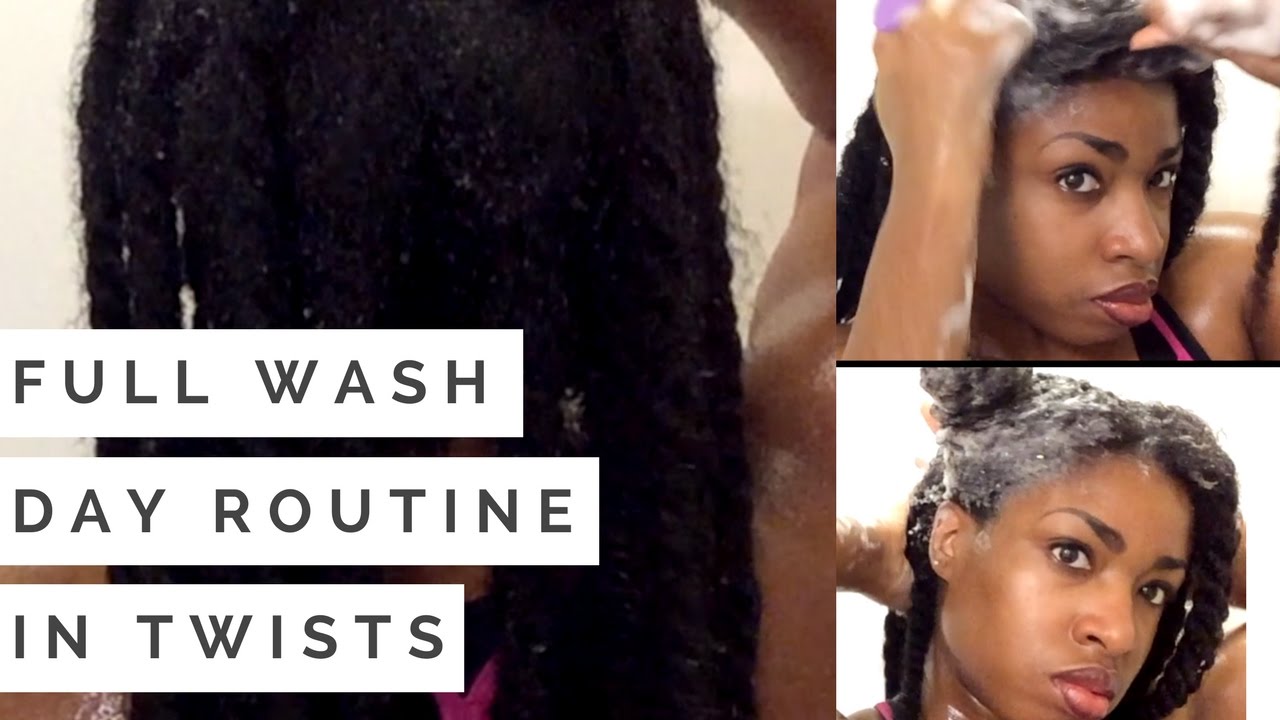 Type 4 Hair Full Wash Day Routine in Twists (Demo)